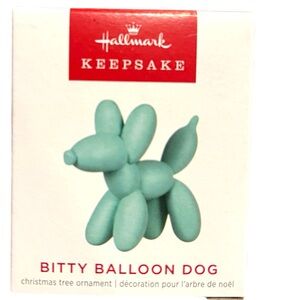 Hallmark Keepsake Bitty Balloon Dog Artist Crafted Ornament 2022 Blue